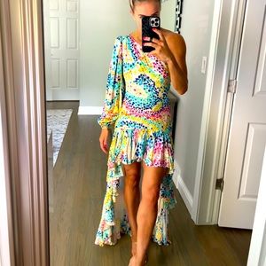 Rococo Sands multi color high-low dress NWT- never been worn!